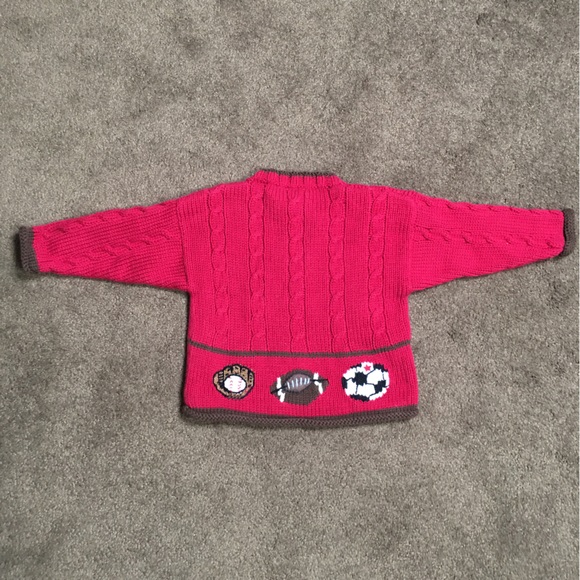 AND THEN THERE WAS JAKE Red Crew Neck Sports Sweater Baseball Football Soccer 2T - Picture 6 of 6